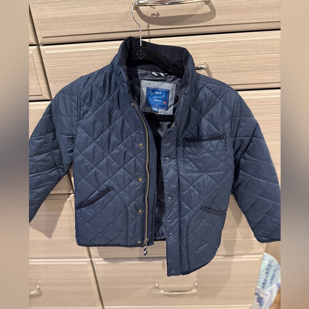 Jcrew boys Crewcuts Dark Blue Quilted Kids Puffer dress Jacket